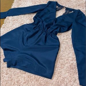 BCBG NAVY Open Back Romper XS